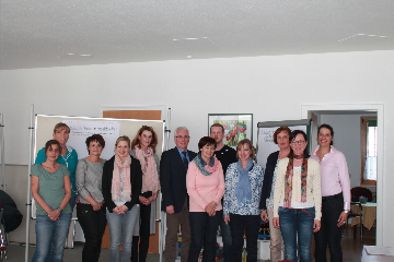 Die Teilnehmer des Workshops zur Leitbildentwicklung des Runden Tisches Betreuung und Familie