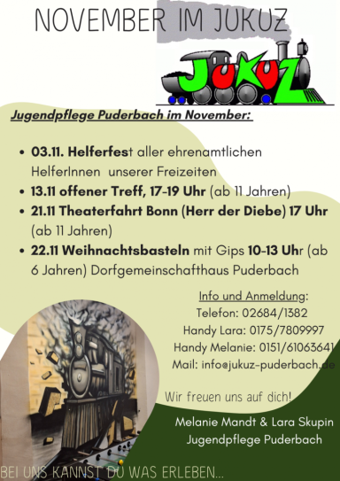 Flyer Jugendpflege Angebot November 2025