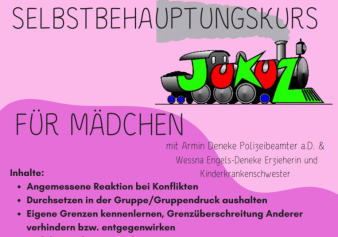 Flyer Selbstbehauptungskurs für Mädchen Jukuz