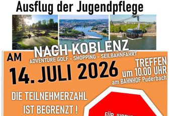 Flyer Jugendpflege Ausflug nach Koblenz