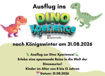 Flyer JuKuZ Ausflug zur Dino Xperience