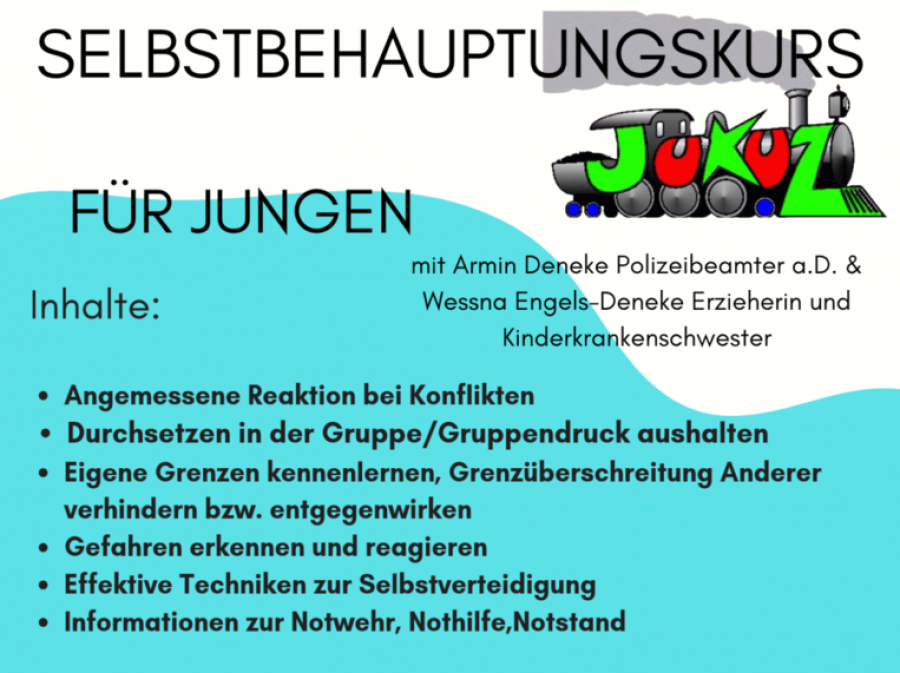 Flyer Selbstbehauptungskurs für Jungen